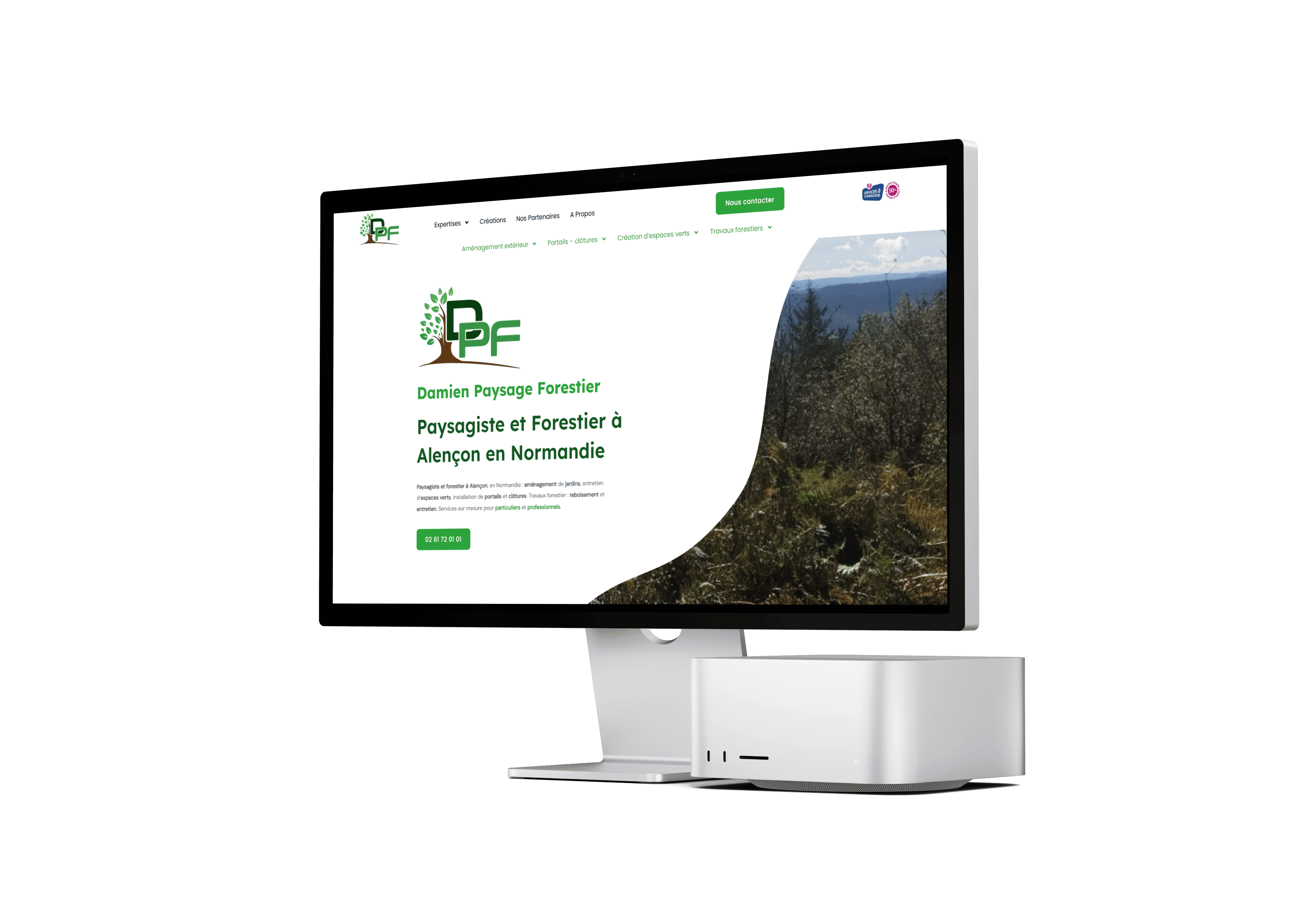 Aperçu de la page d'accueil de Damien Paysage Forestier