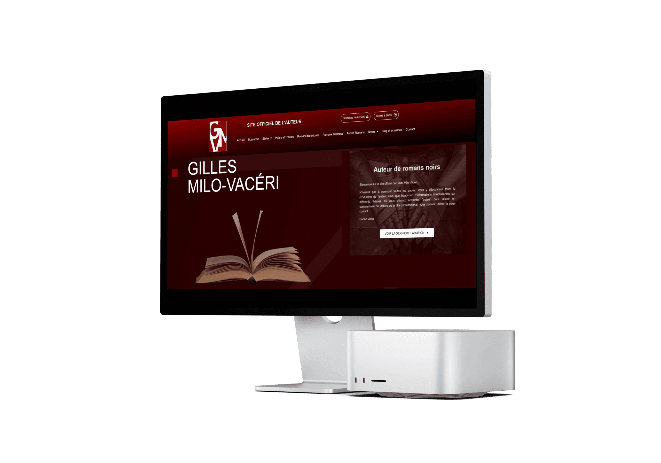 Aperçu de la page d'accueil de Gilles Milo-Vaceri