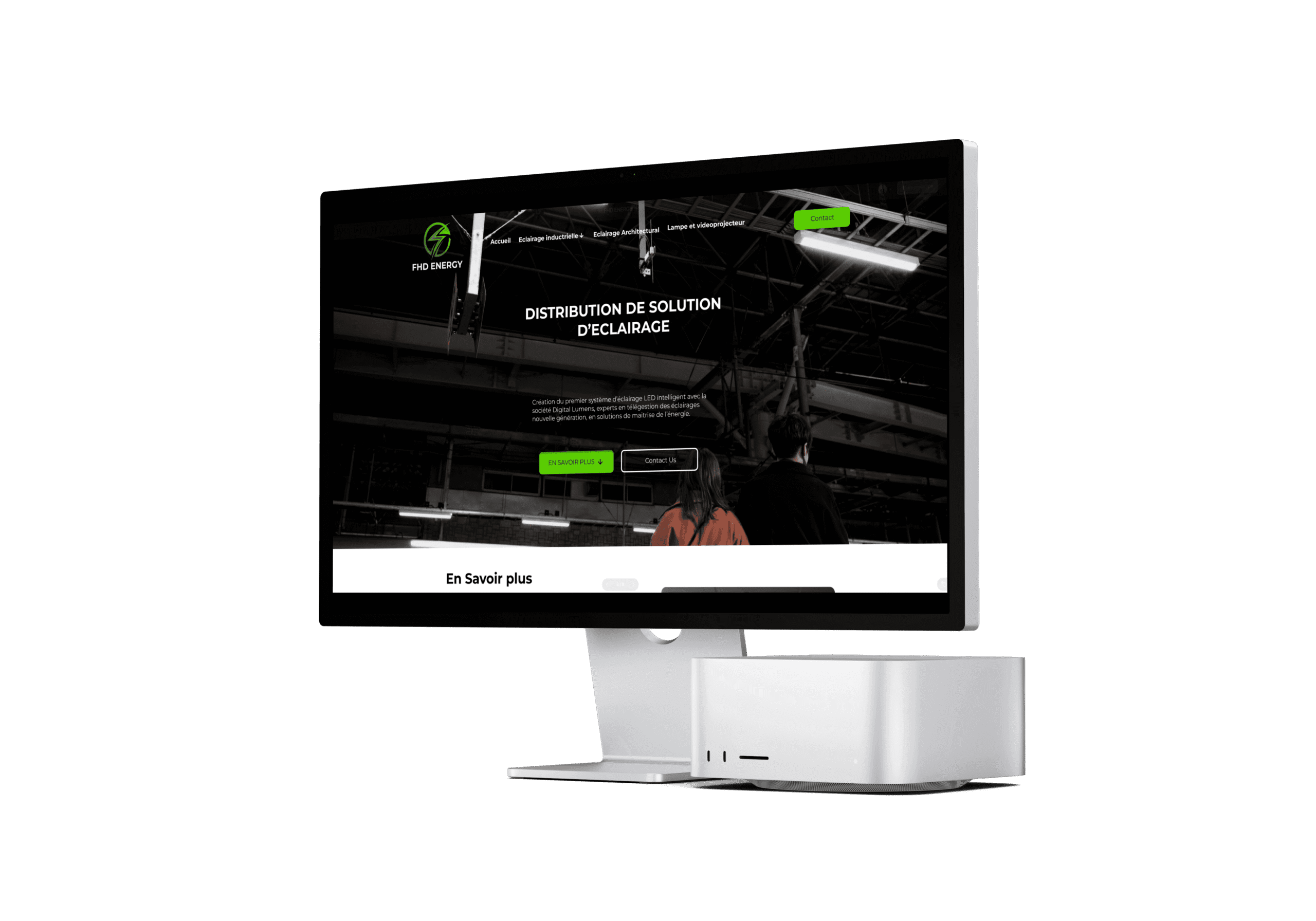 Aperçu de la page d'accueil de FHD Energy