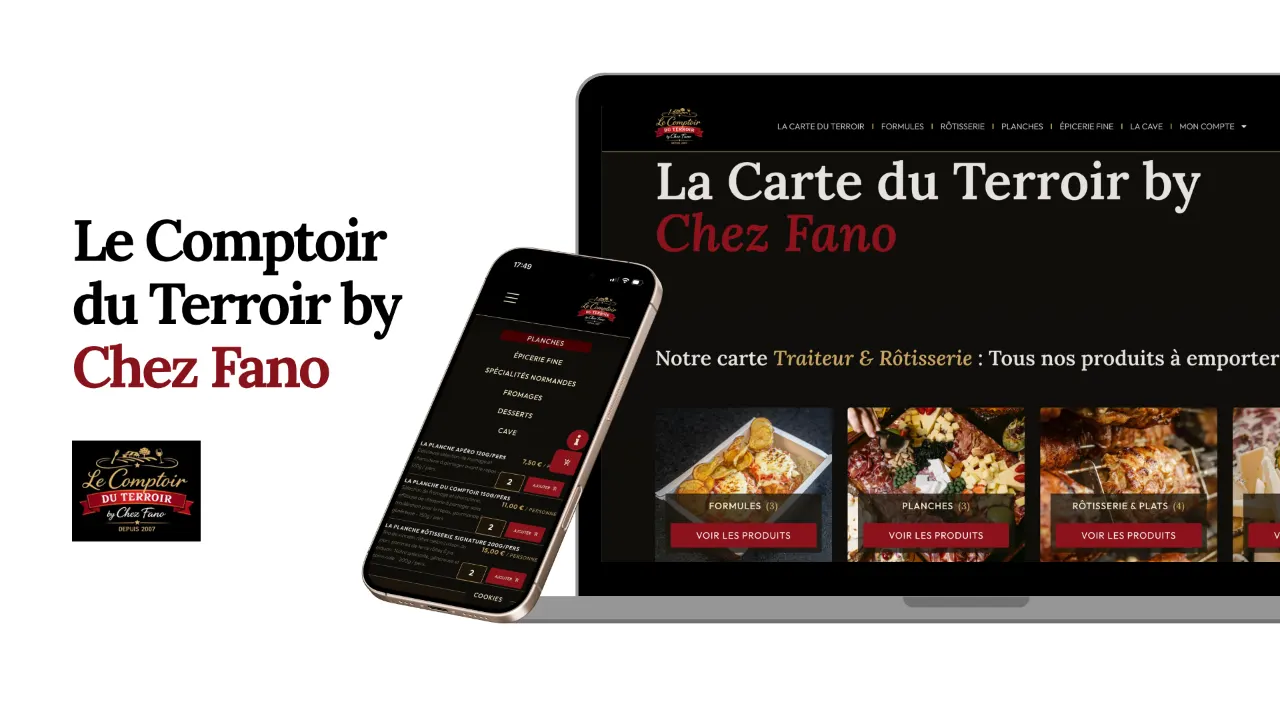Création site internet - Le Comptoir Chez Fano 