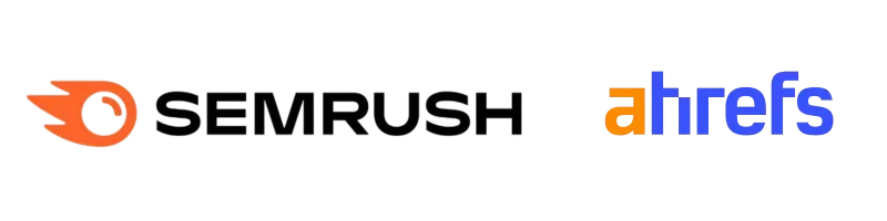 Logos des outils SEO - Semrush & Ahref