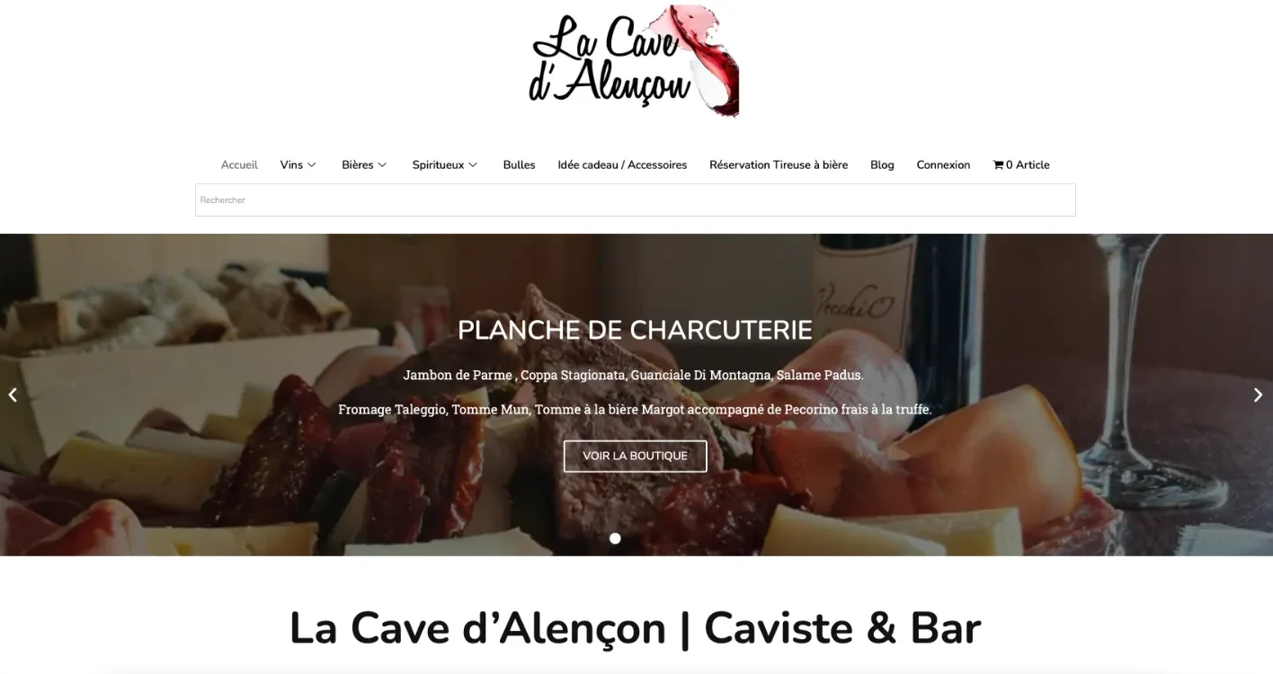 La Cave d'Alençon 1 projet cave dalencon maquette web version desktop e1791196716995